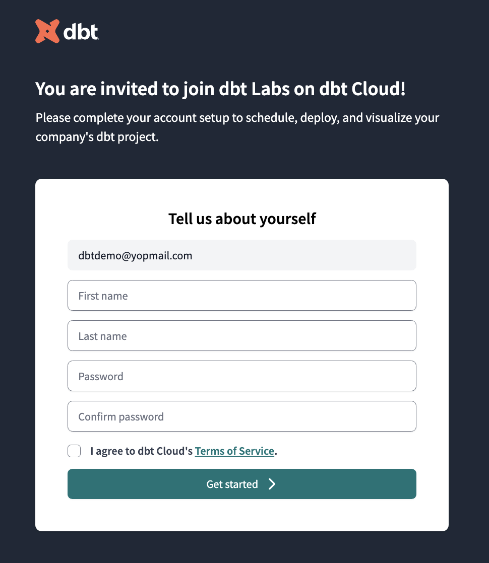Default user invitation Default user invitation